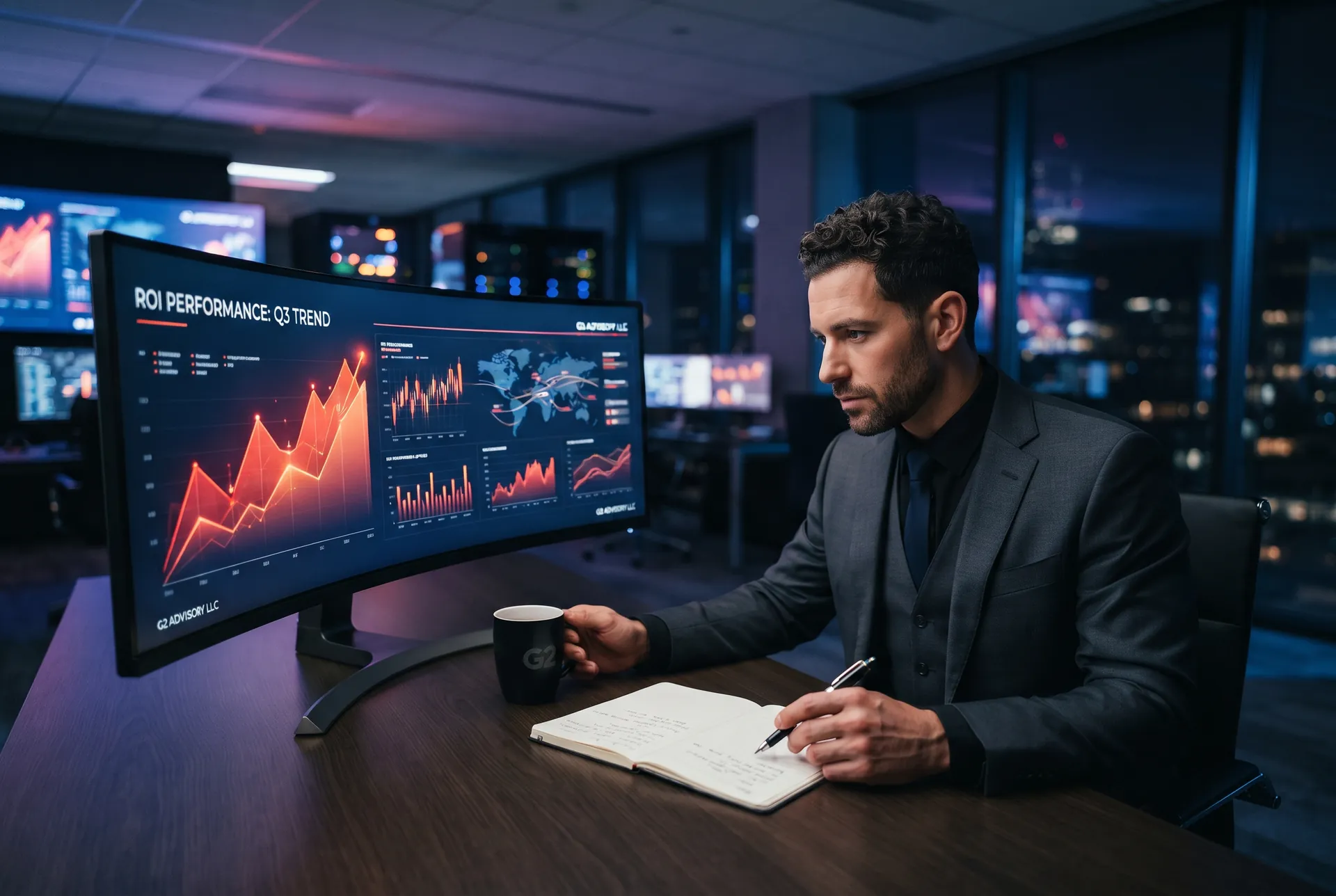Gráfica de retorno de inversión en marketing digital