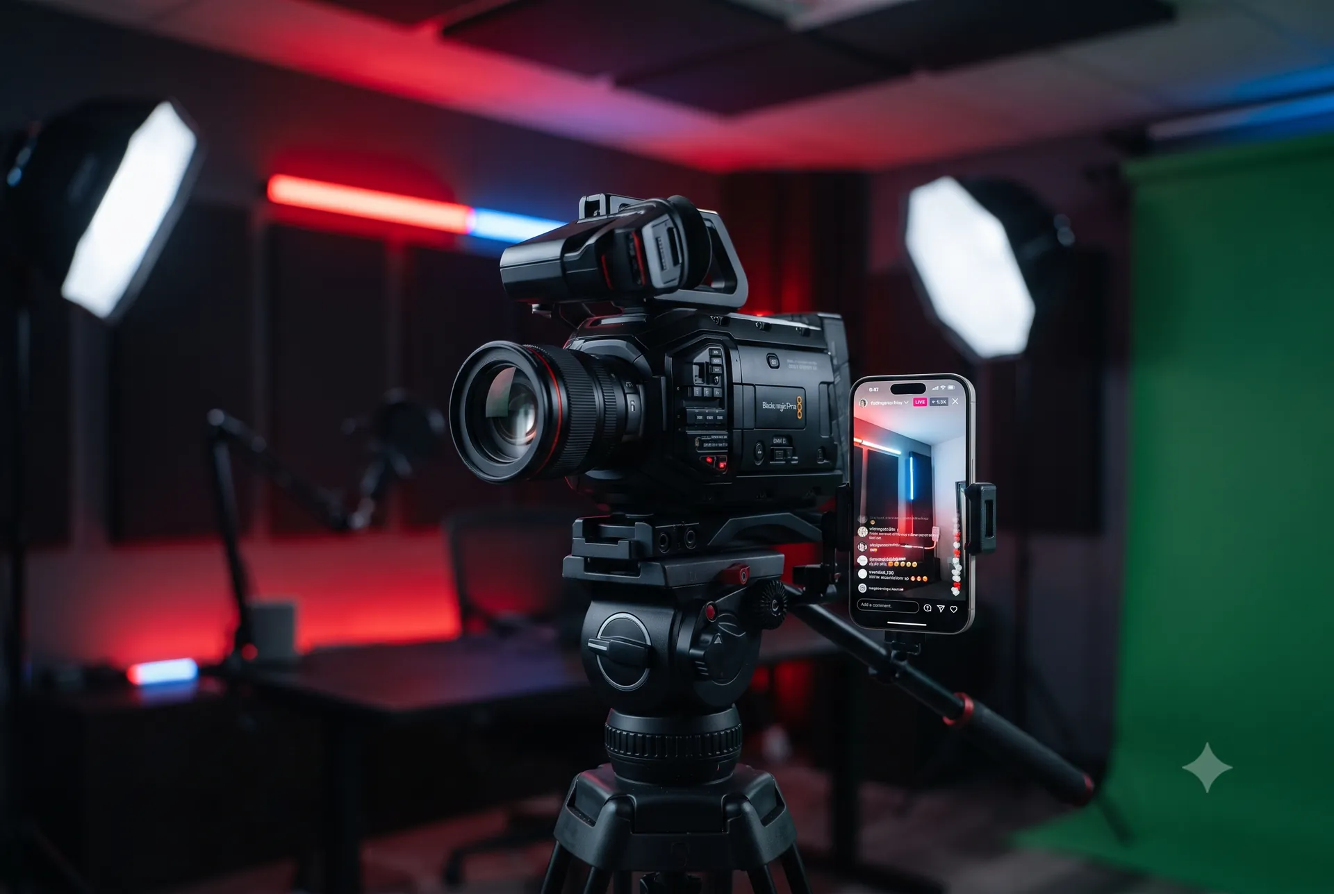 Equipo creando contenido de video marketing
